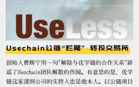 Usechain公链“烂尾” 转投交易所有未来吗