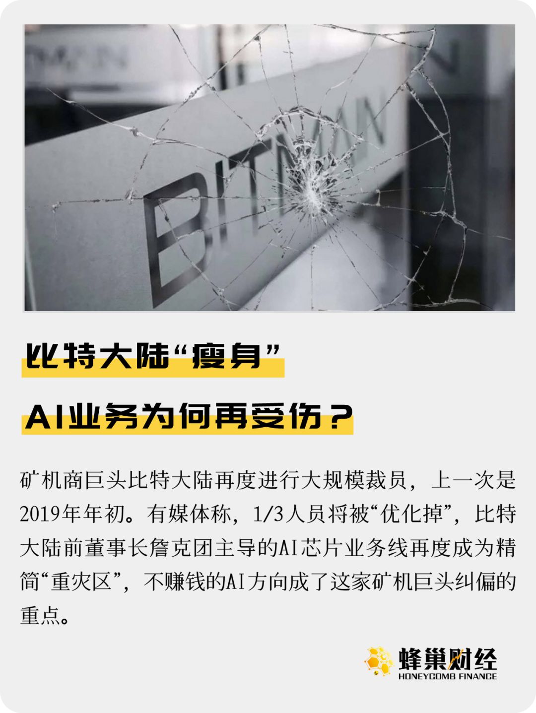 比特大陆“瘦身” AI业务为何再受伤？