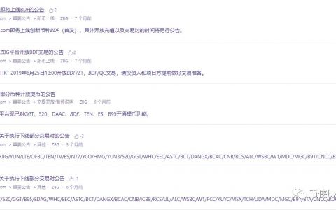 BDF比特数字基金，代币下架起盘BWallet，理想国LXG的代币都来自一个操盘手？