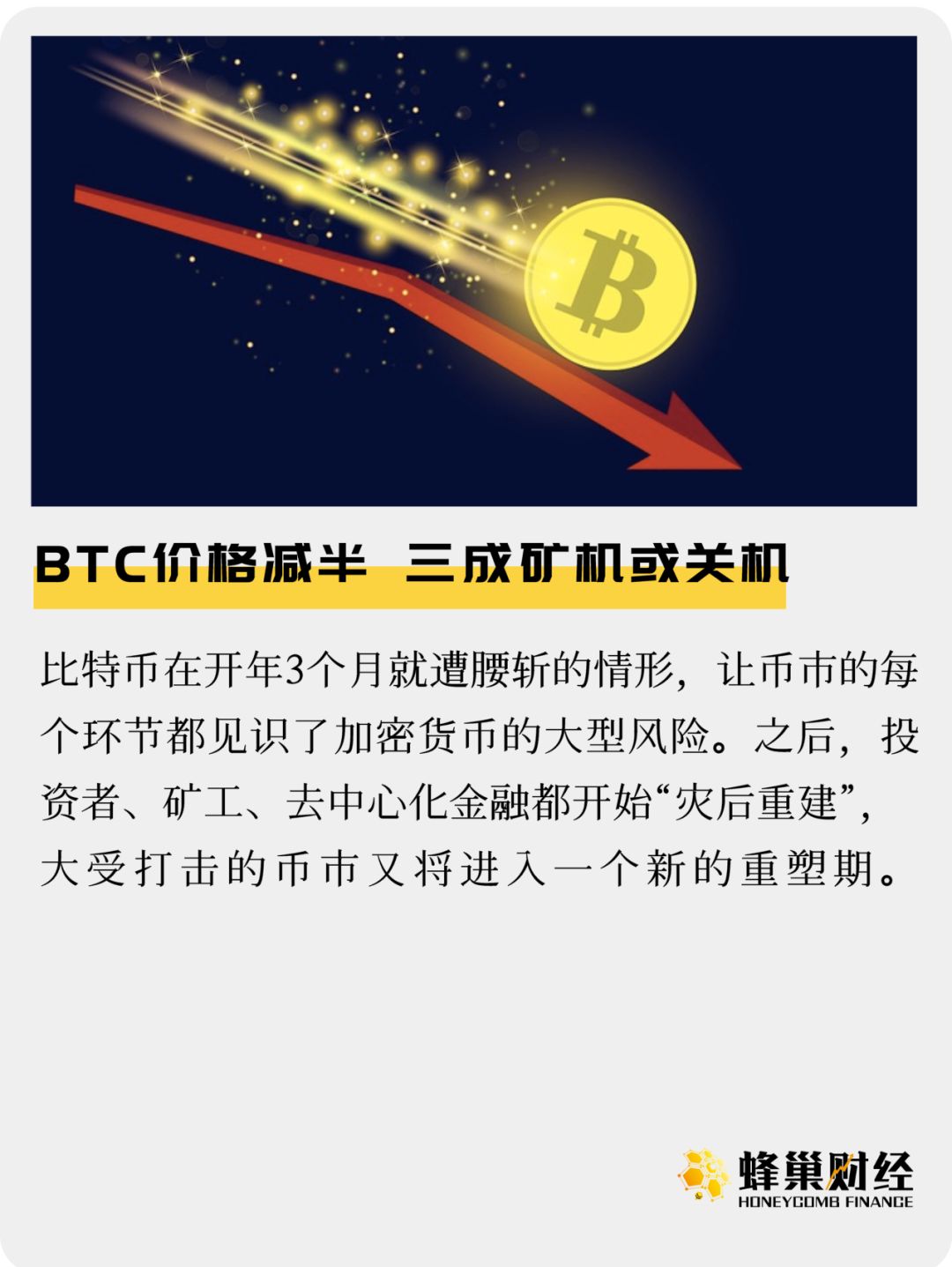 BTC价格减半，三成矿机或关机