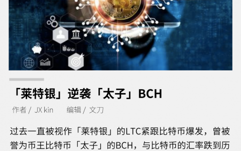 市值被“莱特银”反超，“太子”BCH还能讲什么故事？