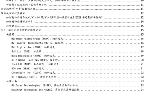 一文解析全球比特币挖矿股