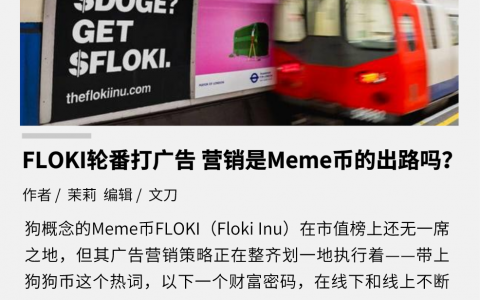 FLOKI 轮番打广告，营销是 Meme 币的出路吗？